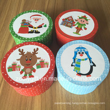 New Christmas Round Gift Boxes Small Round Paper Gift Box